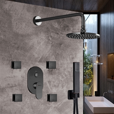 Black Shower Faucet With Handheld